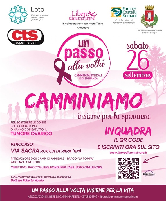 "Un passo alla volta" la camminata solidale a Rocca di Papa