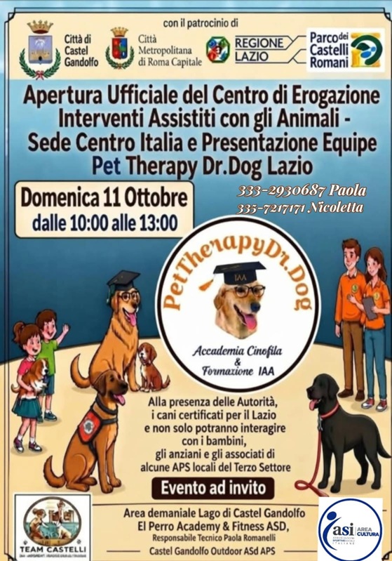 Inaugurazione del nuovo Centro di Pet Therapy ai Castelli Romani
