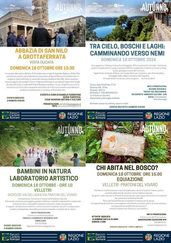 Visite guidate, trekking e laboratori per bambini